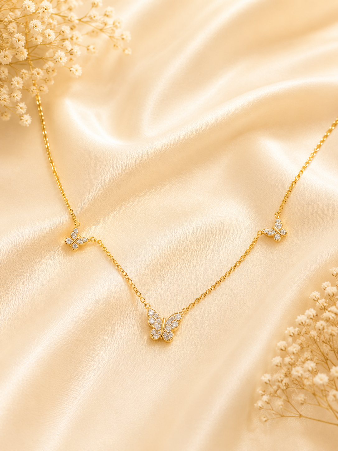 Aurora Butterfly Charm Necklace